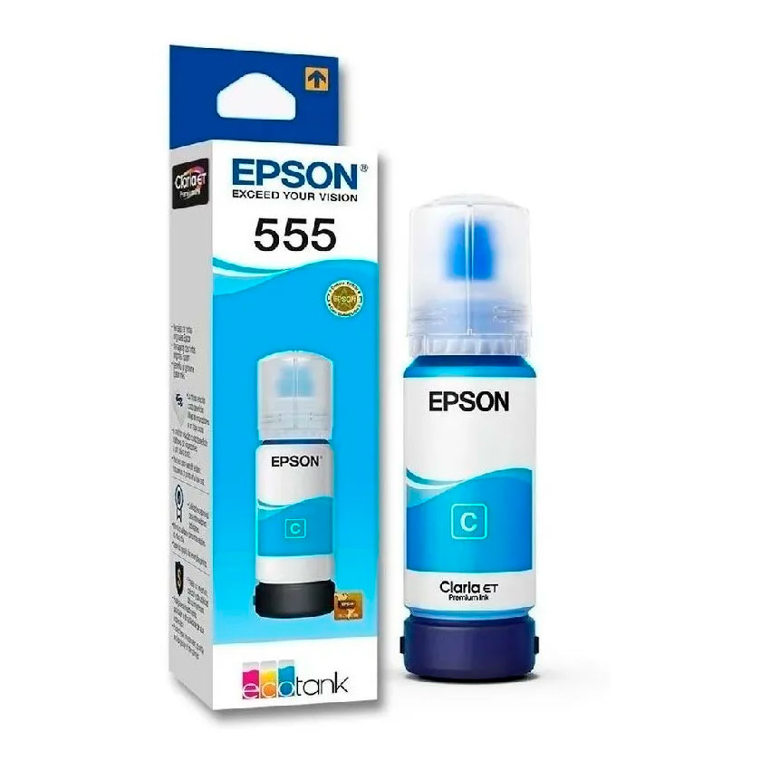 BOTELLA DE TINTA CIAN EPSON T555 T555220-AL - 1