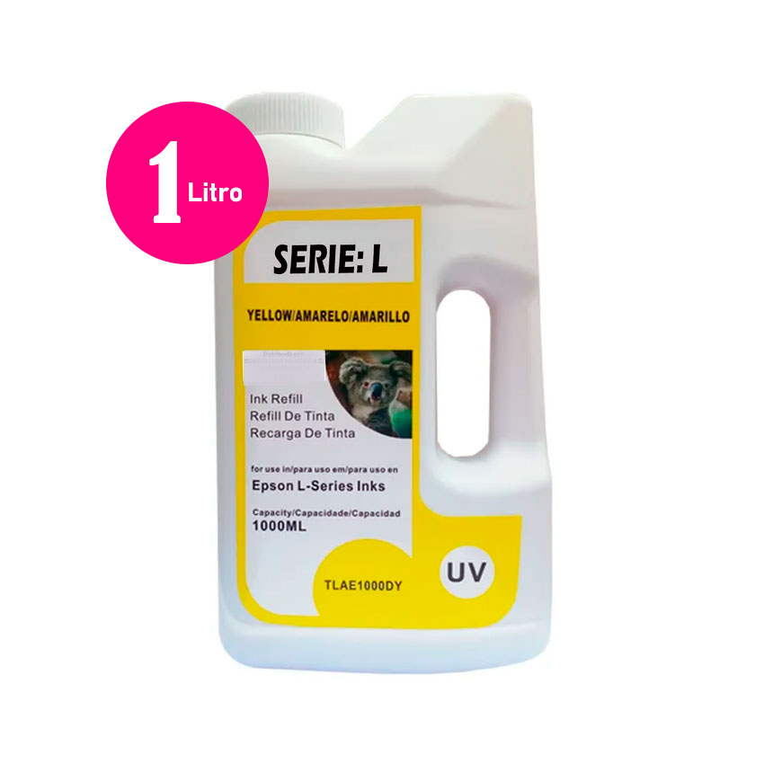 TINTA TOP JET EPSON COMPATIBLE 1 LITRO YELLOW PARA L220, L3250, L3210, L4260, L5590, L14150 - 1