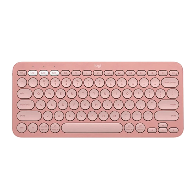 TECLADO INALÁMBRICO LOGITECH PEBBLE 2 K380S – BLUETOOTH MULTIDISPOSITIVO (ROSA) - 1