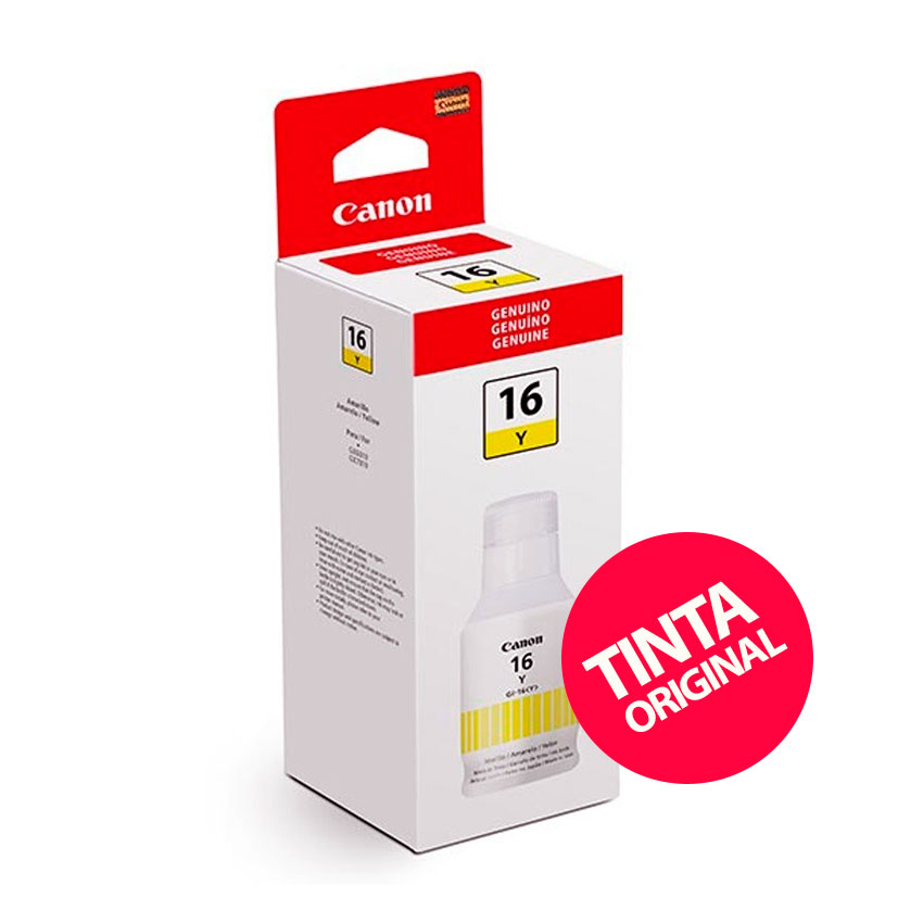 TINTA CANON GI-16 YELLOW PARA IMPRESORAS MAXIFY GX6010 / GX7010 / GX5010 - 1