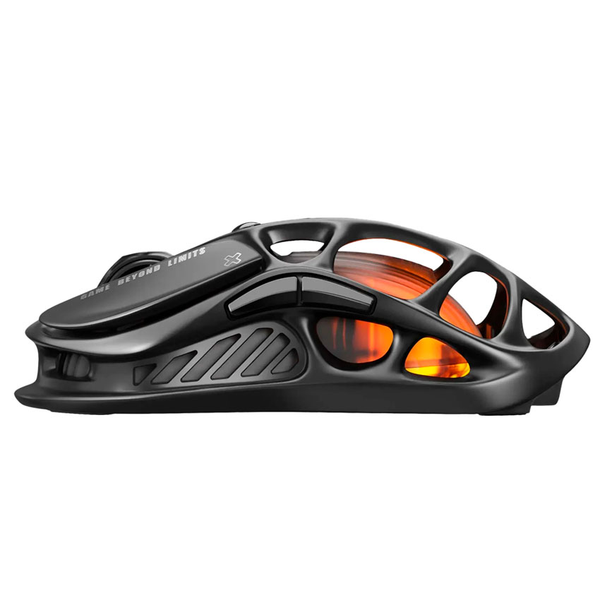 MOUSE GAMER INALÁMBRICO GRAVASTAR MERCURY M2 STEALTH BLACK – 26 000 DPI, RGB, DUAL MODE - 3
