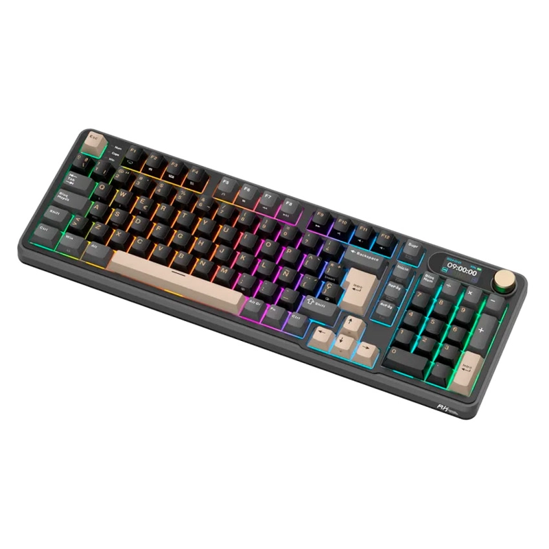TECLADO ROYAL KLUDGE RK-S98 INALÁMBRICO PHANTOM – CHARTREUSE SWITCH - 3