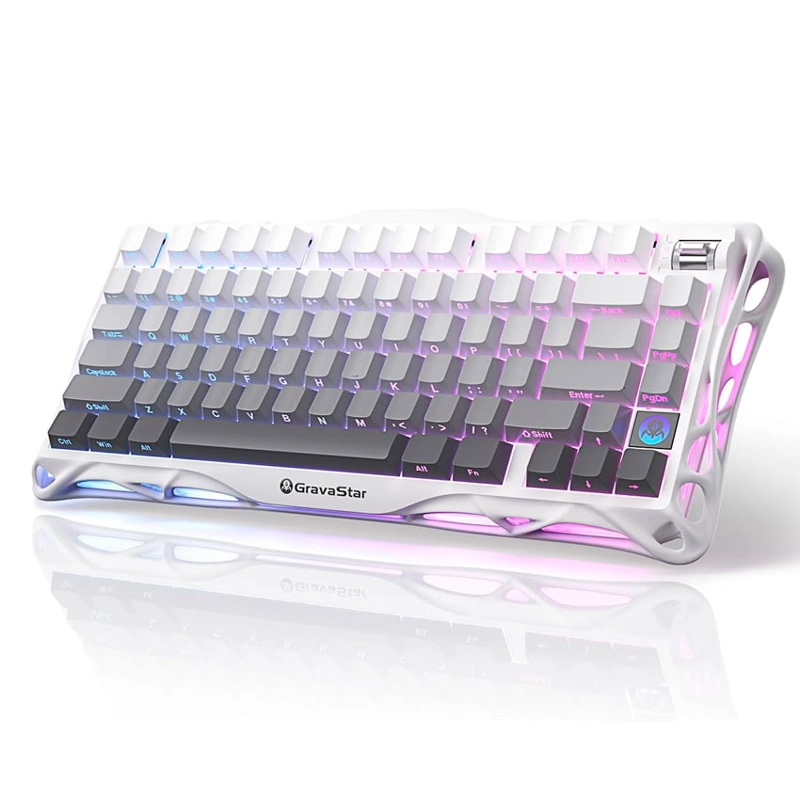 TECLADO GRAVASTAR MERCURY K1 INALÁMBRICO GRADIENT WHITE - 1