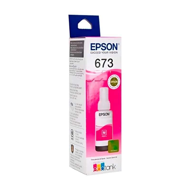 TINTA EPSON 673 MAGENTA ORIGINAL PARA ECOTANK L805 / L850 / L1800 - 2