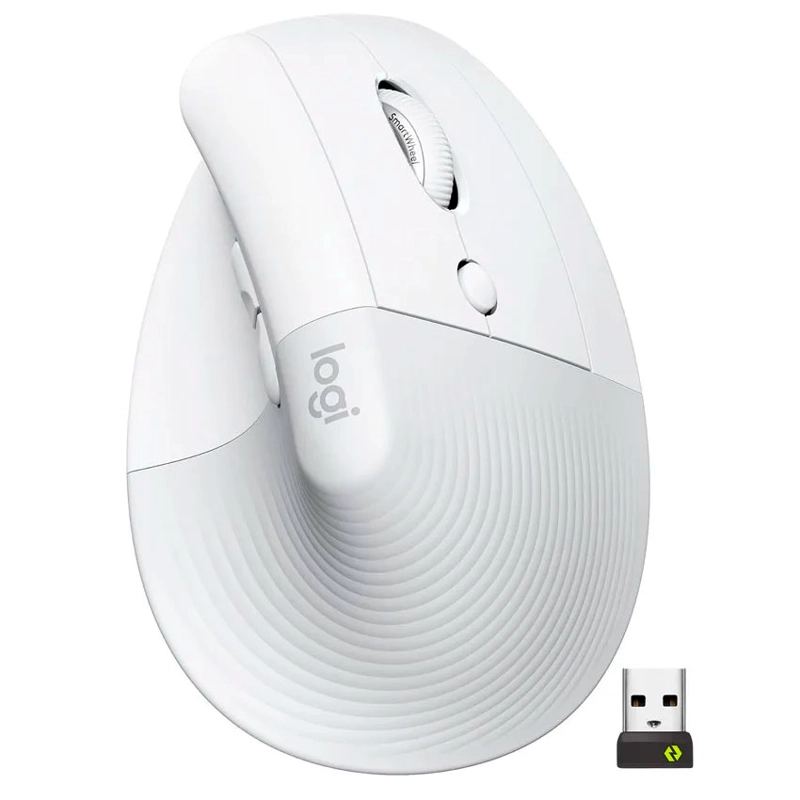 MOUSE LOGITECH LIFT VERTICAL WIRELESS/BT WHITE - 1
