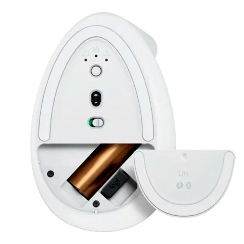 MOUSE LOGITECH LIFT VERTICAL WIRELESS/BT WHITE - 5