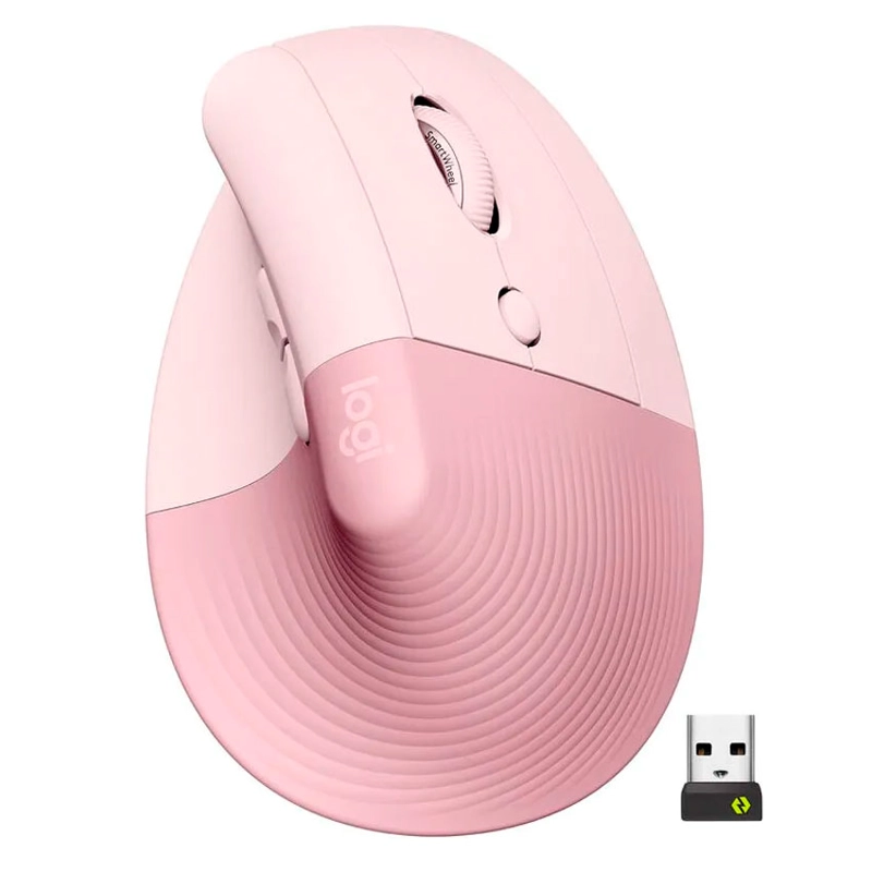 MOUSE LOGITECH LIFT VERTICAL WIRELESS/BT ROSE - 1