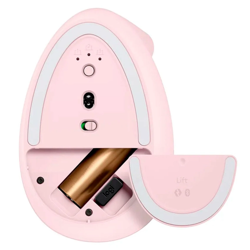 MOUSE LOGITECH LIFT VERTICAL WIRELESS/BT ROSE - 5