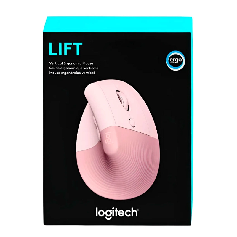 MOUSE LOGITECH LIFT VERTICAL WIRELESS/BT ROSE - 6