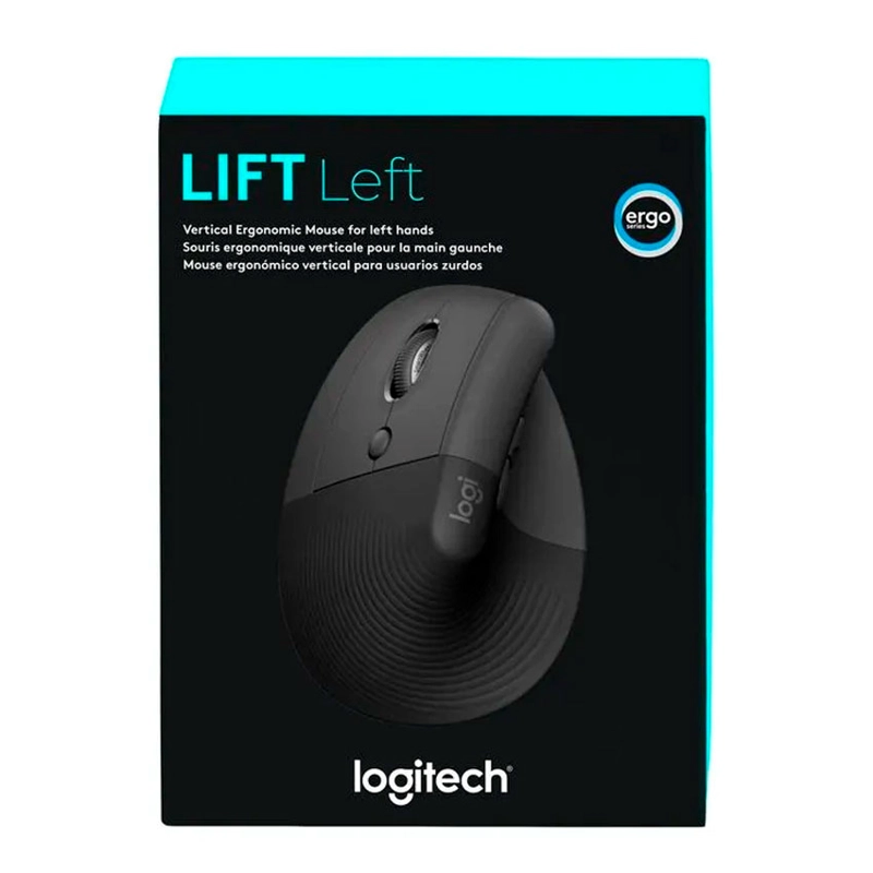 MOUSE LOGITECH LIFT VERTICAL ZURDO WIRELESS/BT BLACK - 6