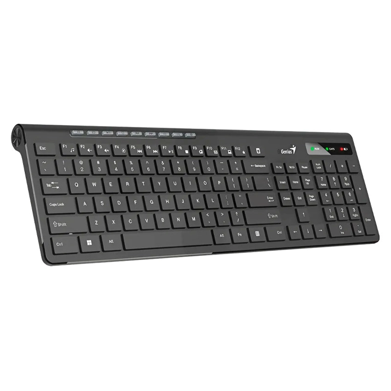 TECLADO GENIUS SLIMSTAR 7230 WIRELESS AI COPILOT - NEGRO - 1