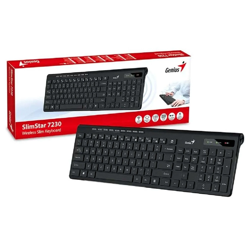 TECLADO GENIUS SLIMSTAR 7230 WIRELESS AI COPILOT - NEGRO - 5