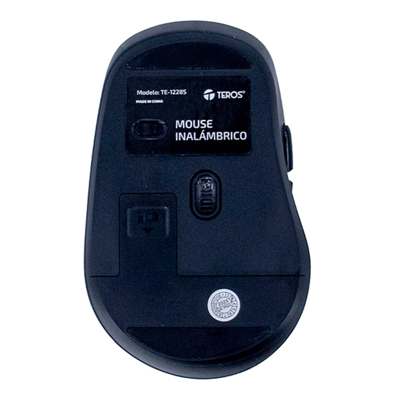 MOUSE INALÁMBRICO TEROS TE-1228S, 6 BOTONES, RECEPTOR USB, NEGRO - 4