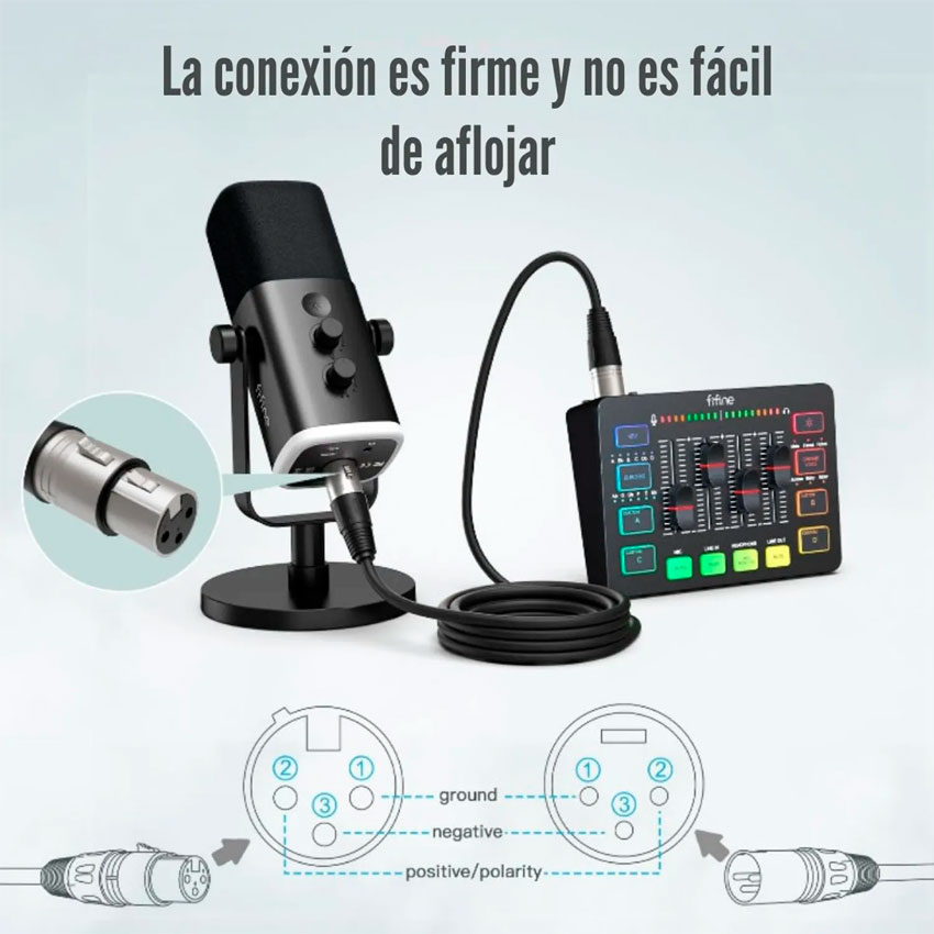 CABLE FIFINE L9 - XLR MACHO A XLR HEMBRA - 3 MTS - 5