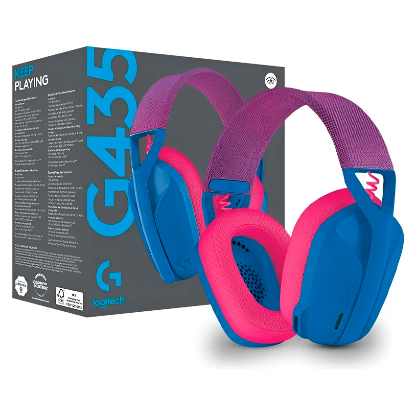 AUDÍFONOS GAMER LOGITECH G435 C/MICROF BT LIGHTSPEED BLUE 981-001061 BLUETOOTH - 6