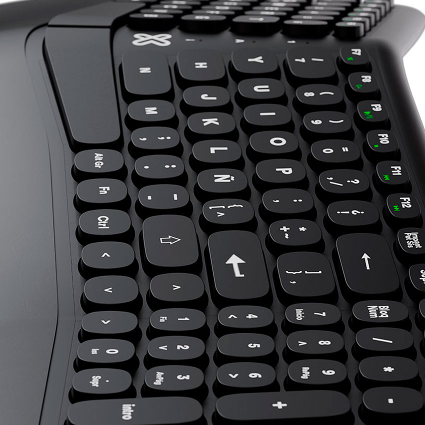 TECLADO KLIP XTREME KBK-260S EVOLVE ERGO USB ESPAÑOL - NEGRO - 3