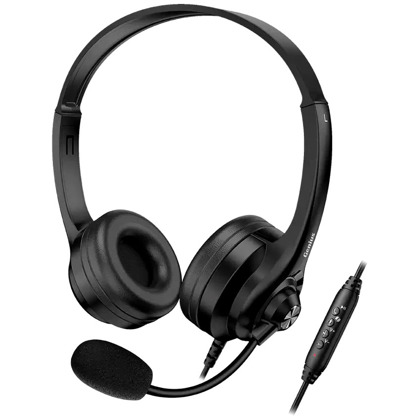 AUDIFONO C/MICROF. GENIUS HS-235U AI COPILOT 40MM USB-A BLACK - 1