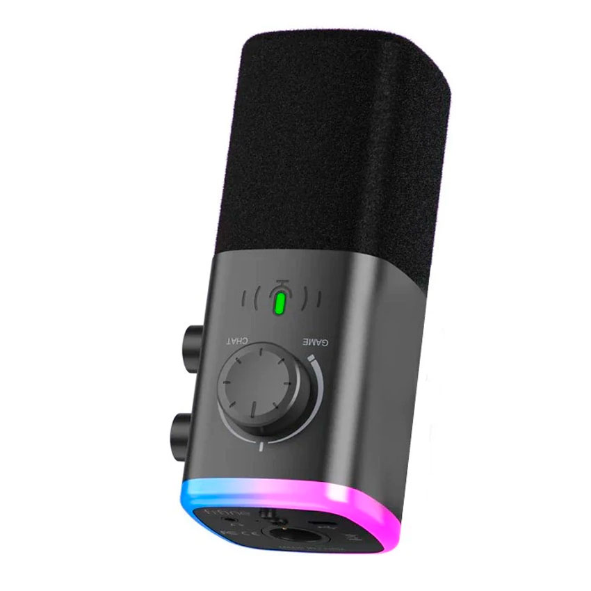 MICRÓFONO DINÁMICO USB/XLR FIFINE AMPLIGAME AM9T CON RGB NEGRO - 2