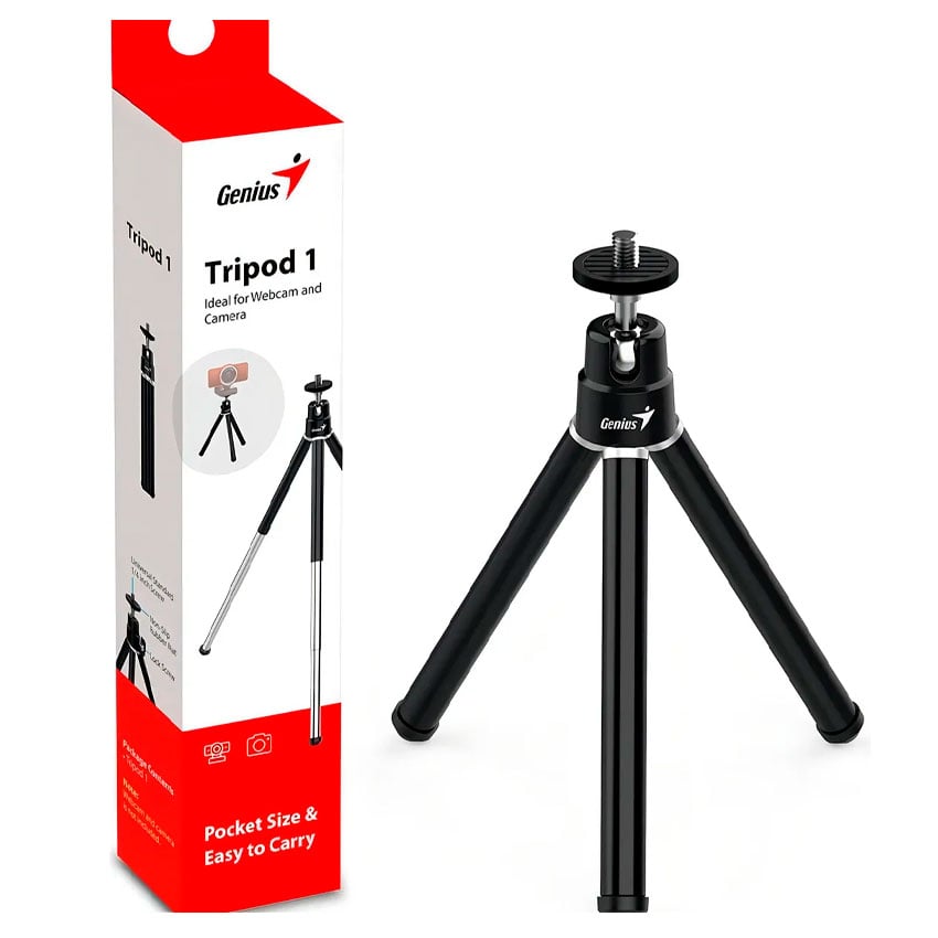 TRIPODE GENIUS P/WEBCAM 25.1 CM BLACK/SILVER (31250016400) - 2
