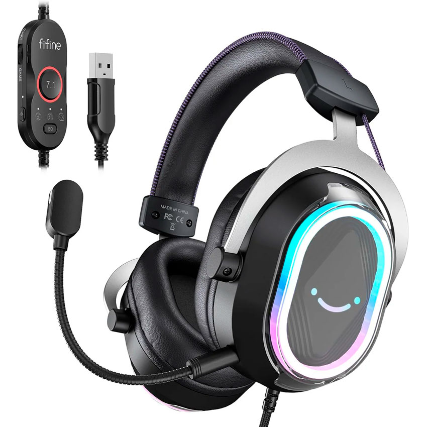 AURICULARES USB FIFINE AMPLIGAME H13 CON RGB - 1