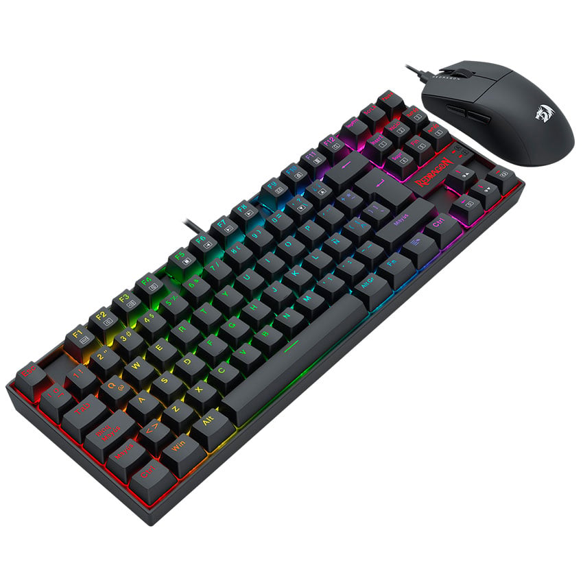 COMBO REDRAGON S145-SP TECLADO KUMARA RGB SPANISH RED SWITCH + MOUSE M724 BLACK - 5