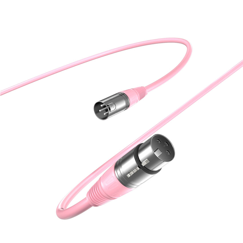 CABLE FIFINE L9C-P XLR 1.8M ROSADO PARA MICRÓFONO PROFESIONAL - 4
