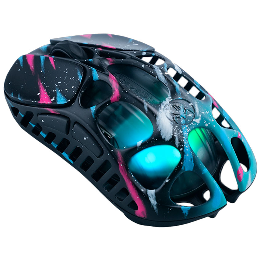 MOUSE GRAVASTAR MERCURY XPRO INALÁMBRICO 8K DONGLE NEON GRAFFITI EDICIÓN ESPECIAL - 3