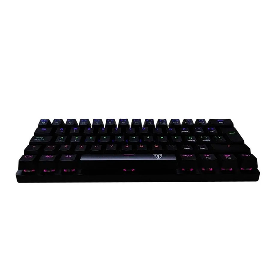 TECLADO T-DAGGER ARENA LITE RAINBOW, SPANISH T-TGK321-BR BLACK - RED SWITCH - 3