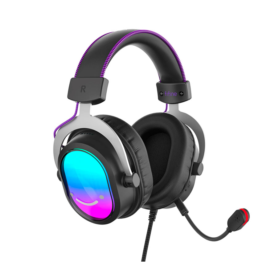 AURICULARES GAMING FIFINE AMPLIGAME H16 NEGRO CON MICRÓFONO - 2