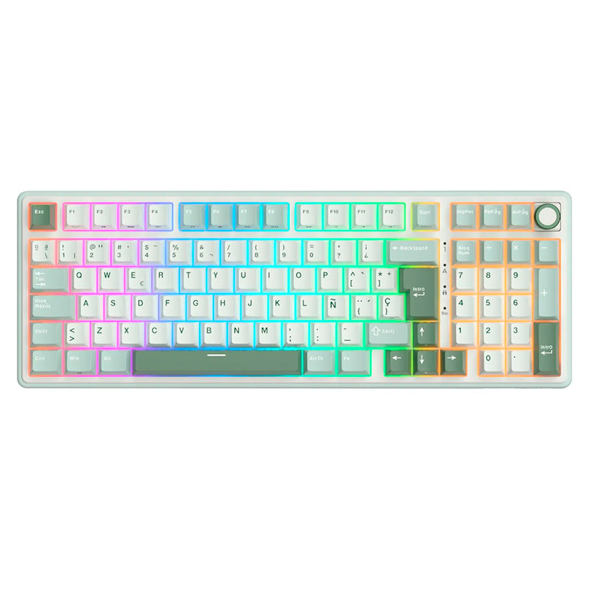TECLADO ROYAL KLUDGE RK-R98PRO CABLEADO SKYCYAN - CREAMY SWITCH - 1