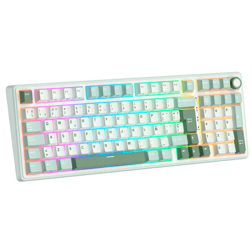 TECLADO ROYAL KLUDGE RK-R98PRO CABLEADO SKYCYAN - CREAMY SWITCH - 2