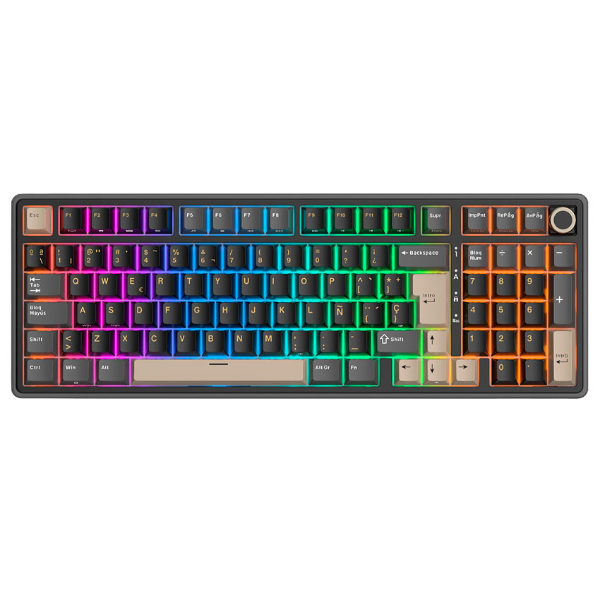 TECLADO ROYAL KLUDGE RK-R98PRO CABLEADO PHANTOM - CREAMY SWITCH - 1