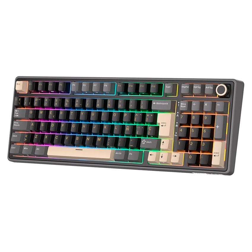 TECLADO ROYAL KLUDGE RK-R98PRO CABLEADO PHANTOM - CREAMY SWITCH - 3