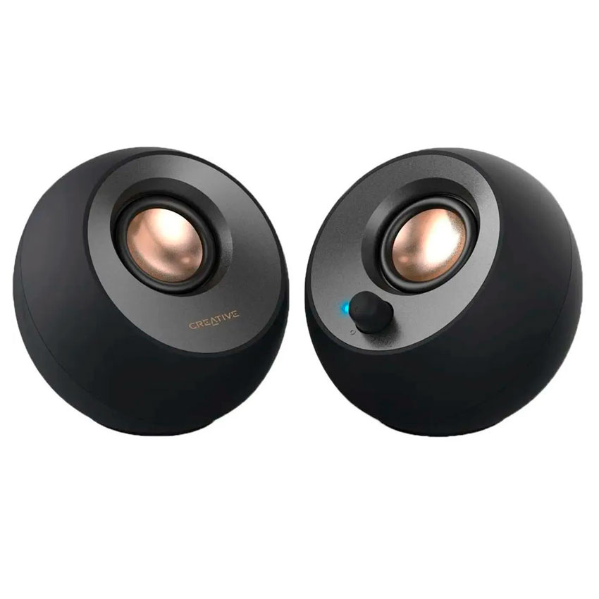 PARLANTE CREATIVE PEBBLE V2 2.0 8W/16W 3.5MM USB-C NEGRO - 2