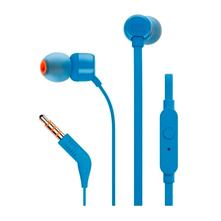 AUDÍFONOS IN-EAR JBL TUNE T110 CON MICRÓFONO 3.5 MM AZUL - 7