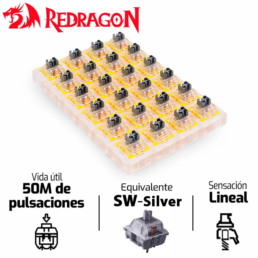 KIT SWITCHES REDRAGON A113 BULLET S - 1