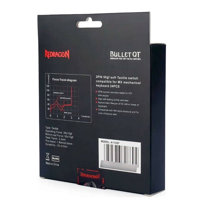 KIT SWITCHES REDRAGON A113 BULLET QT - 8