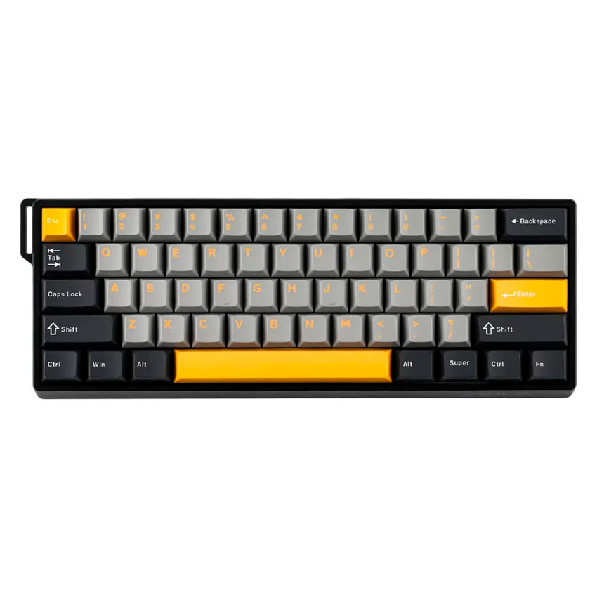 TECLADO AULA WIN60HE MAX CABLEADO BLACK/GREY/YELLOW - WING CHUN MAGNETIC SWITCH - 2