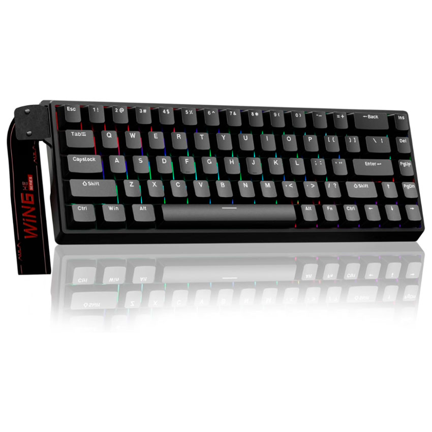 TECLADO AULA WIN68HE CABLEADO BLACK - GRAY WOOD MAGNETIC SWITCH - 1