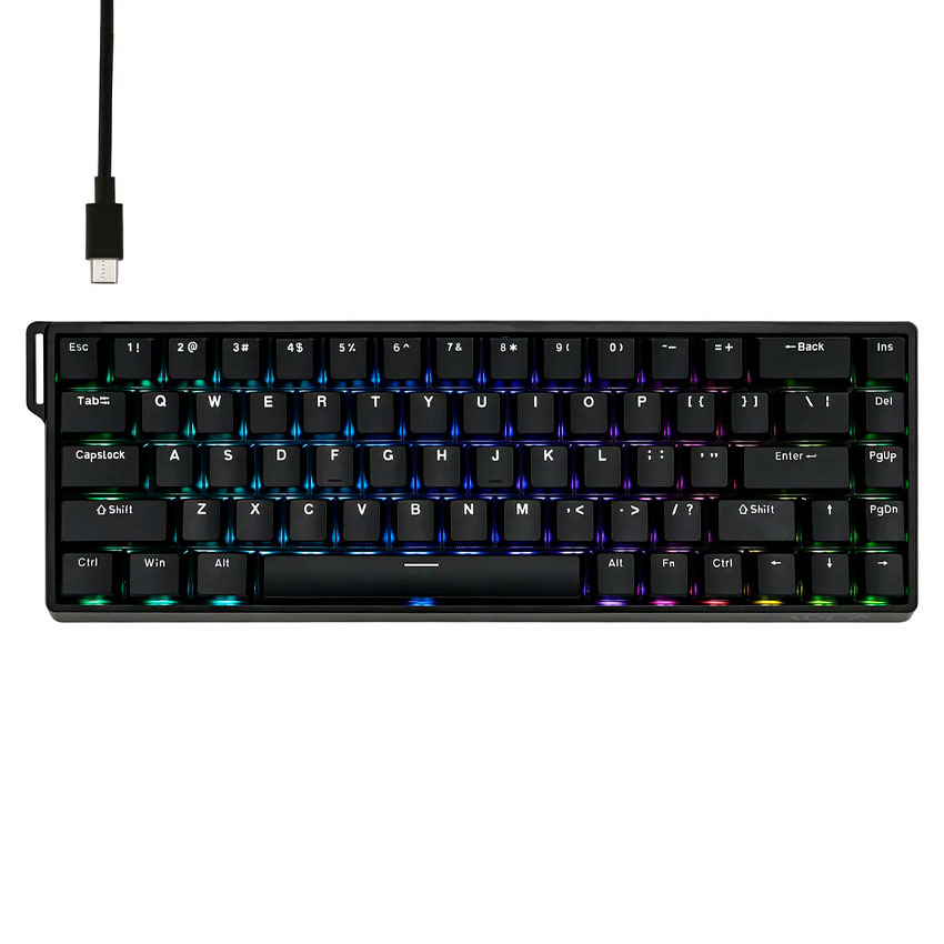 TECLADO AULA WIN68HE CABLEADO BLACK - GRAY WOOD MAGNETIC SWITCH - 3