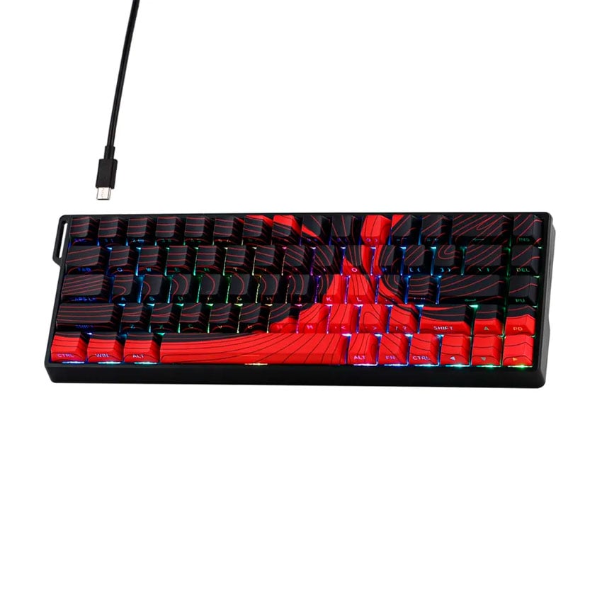 TECLADO AULA WIN68HE MAX CABLEADO BLACK /RED WING CHUN MAGNETIC SWITCH - 1