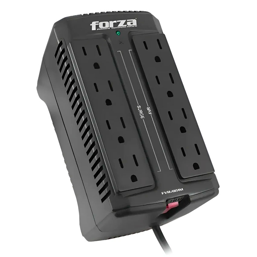 ESTABILIZADOR FORZA FVR-902 900VA/450W 220VA 8 TOMAS - 1