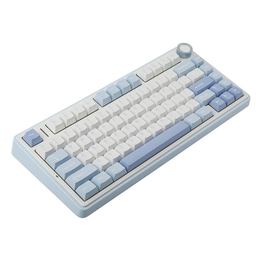 TECLADO AULA F75 RGB INALÁMBRICO ESPAÑOL WHITE/CYAN REAPER SWITCH - 4
