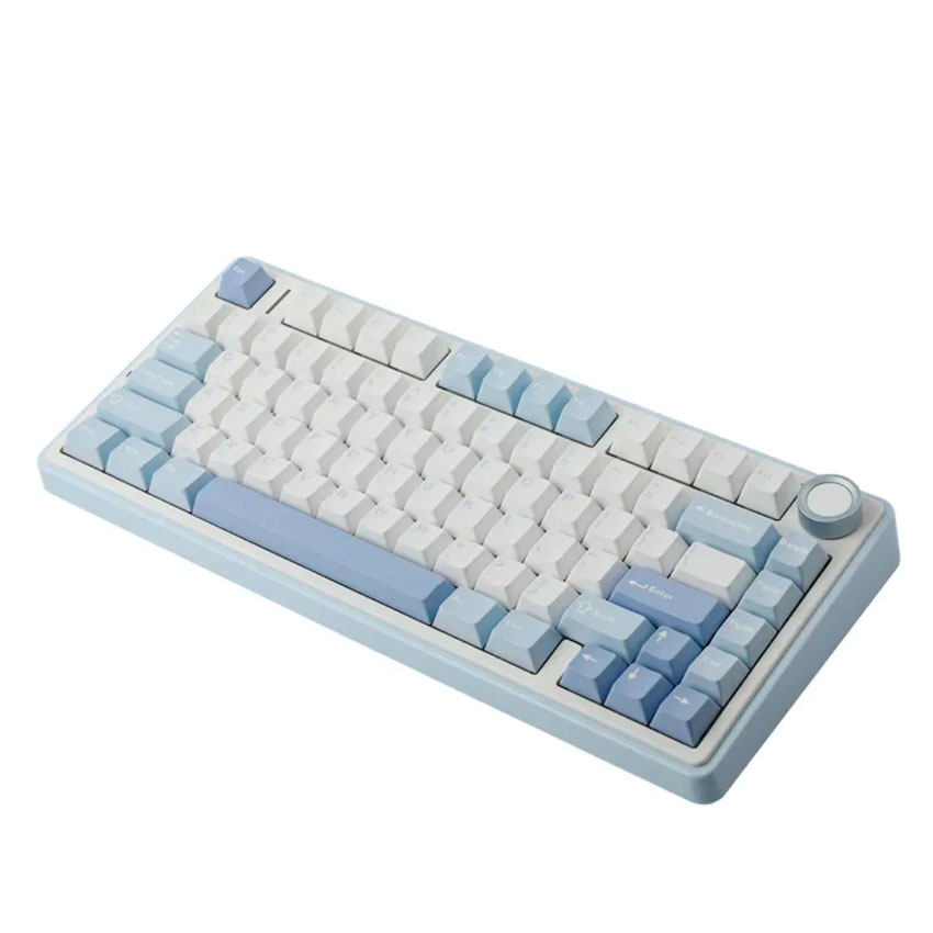 TECLADO AULA F75 RGB INALÁMBRICO ESPAÑOL WHITE/CYAN REAPER SWITCH - 6
