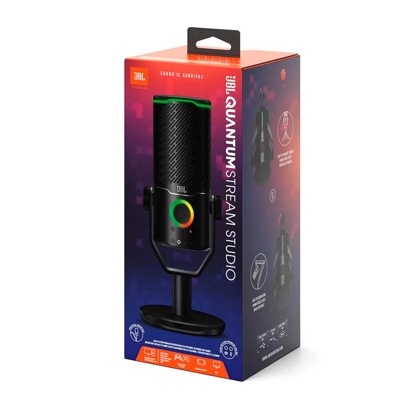 MICRÓFONO JBL QUANTUM STREAM STUDIO USB CABLEADO NEGRO - 4