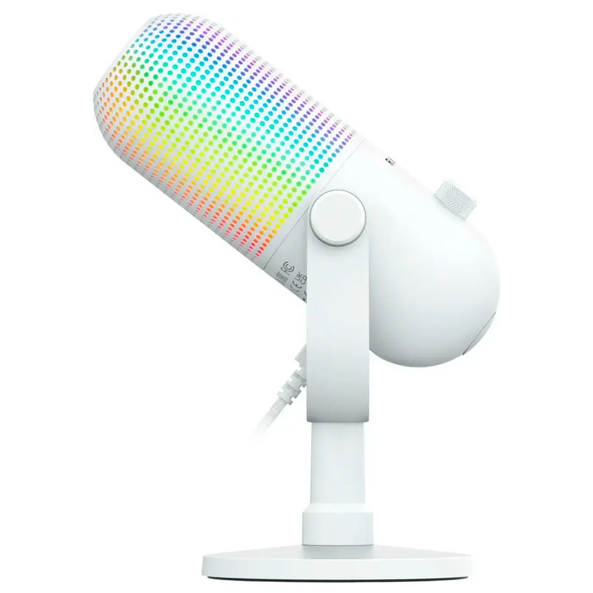 MICRÓFONO RAZER SEIREN V3 CHROMA RGB USB MIC WHITE EDITION - 3