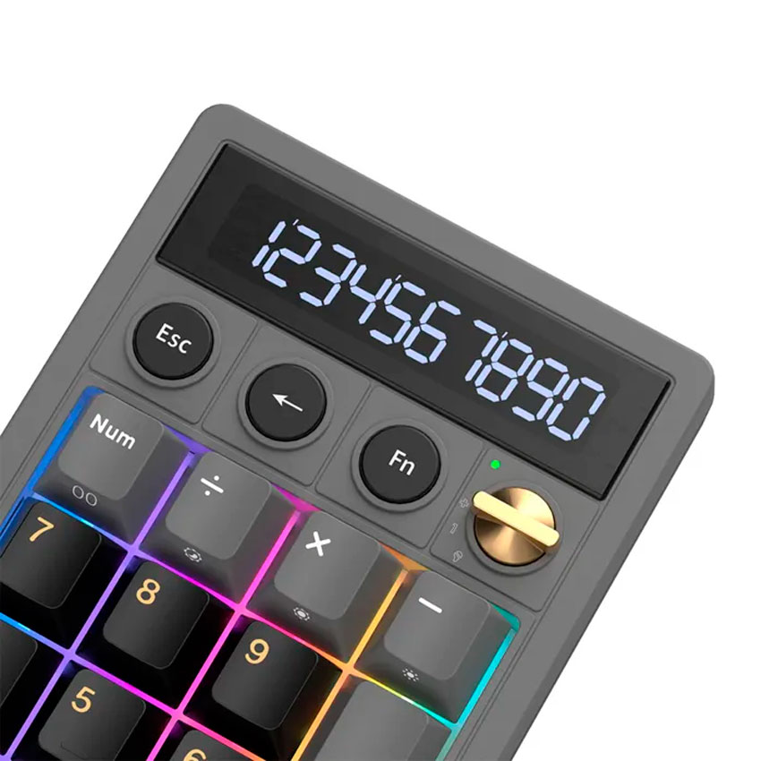 TECLADO NUMÉRICO ROYAL KLUDGE RK M20 PHANTOM CREAMY SWITCH RGB TRI-MODE - 4