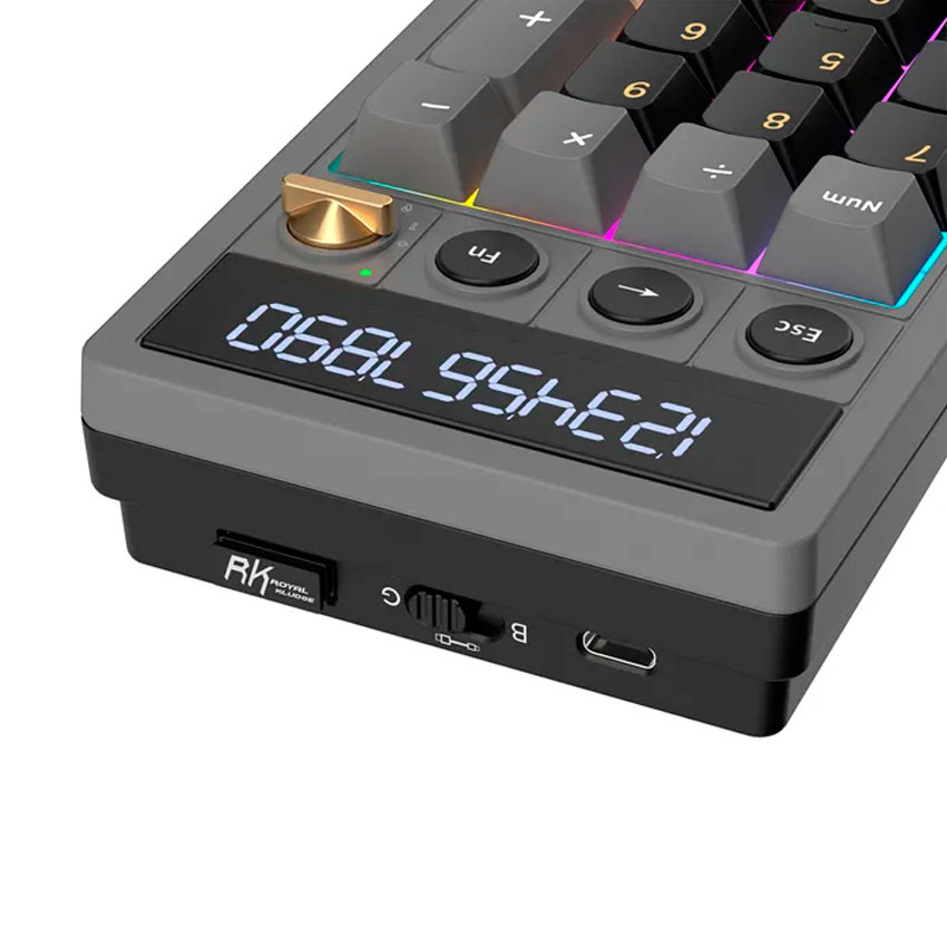 TECLADO NUMÉRICO ROYAL KLUDGE RK M20 PHANTOM CREAMY SWITCH RGB TRI-MODE - 5