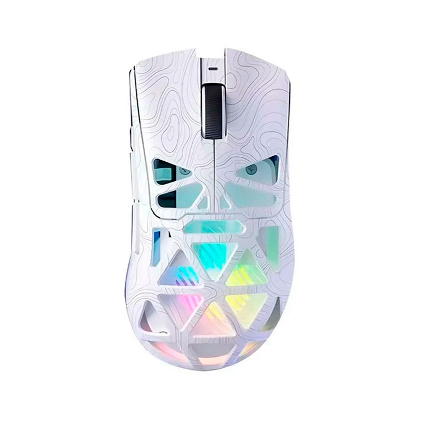 MOUSE AULA SC620 RGB INALÁMBRICO 12K DPI WHITE LINES - 1