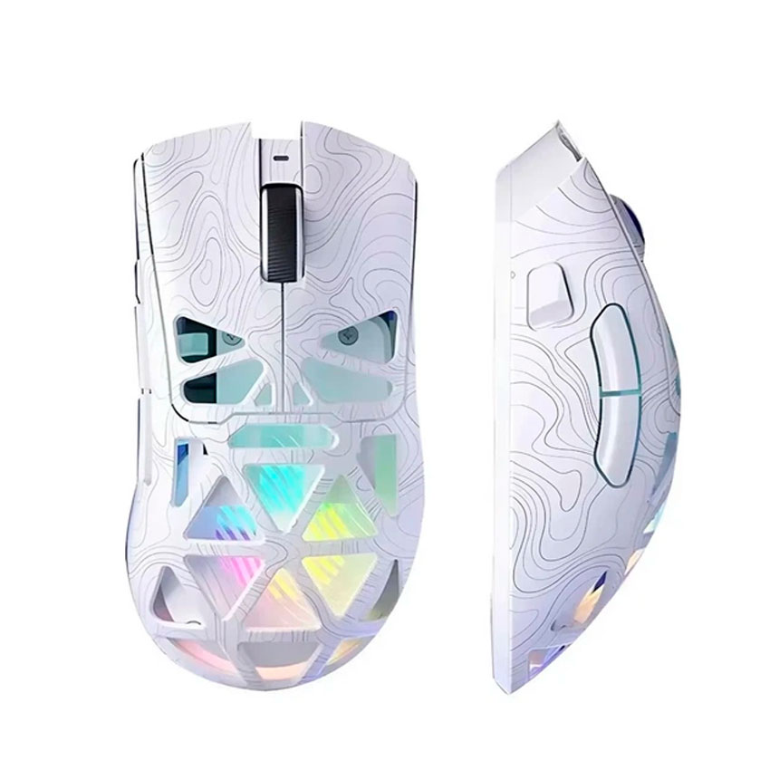 MOUSE AULA SC620 RGB INALÁMBRICO 12K DPI WHITE LINES - 3